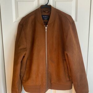 Abercrombie & Fitch Vegan Suede Bomber Jacket